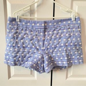 Loft Blue Embroidered Shorts, Size 12